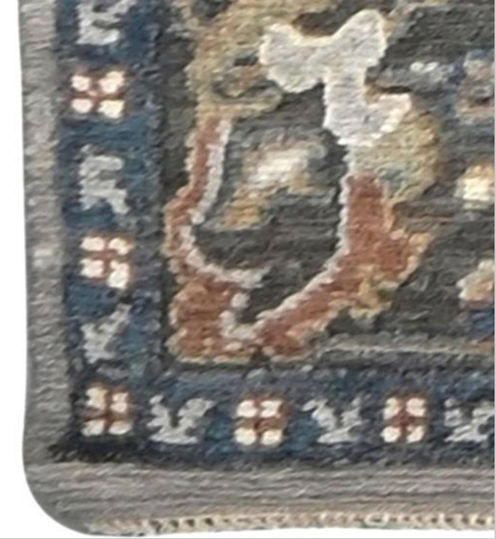 Anatolian Collection - 9' 00" x 12' 01" - Grey Blue Rust Brown - Hand Knotted Wool Area Rug - Traditional Classic Rug