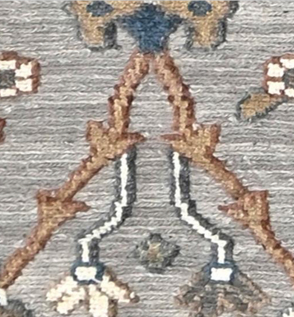 Anatolian Collection - 9' 00" x 12' 01" - Grey Blue Rust Brown - Hand Knotted Wool Area Rug - Traditional Classic Rug