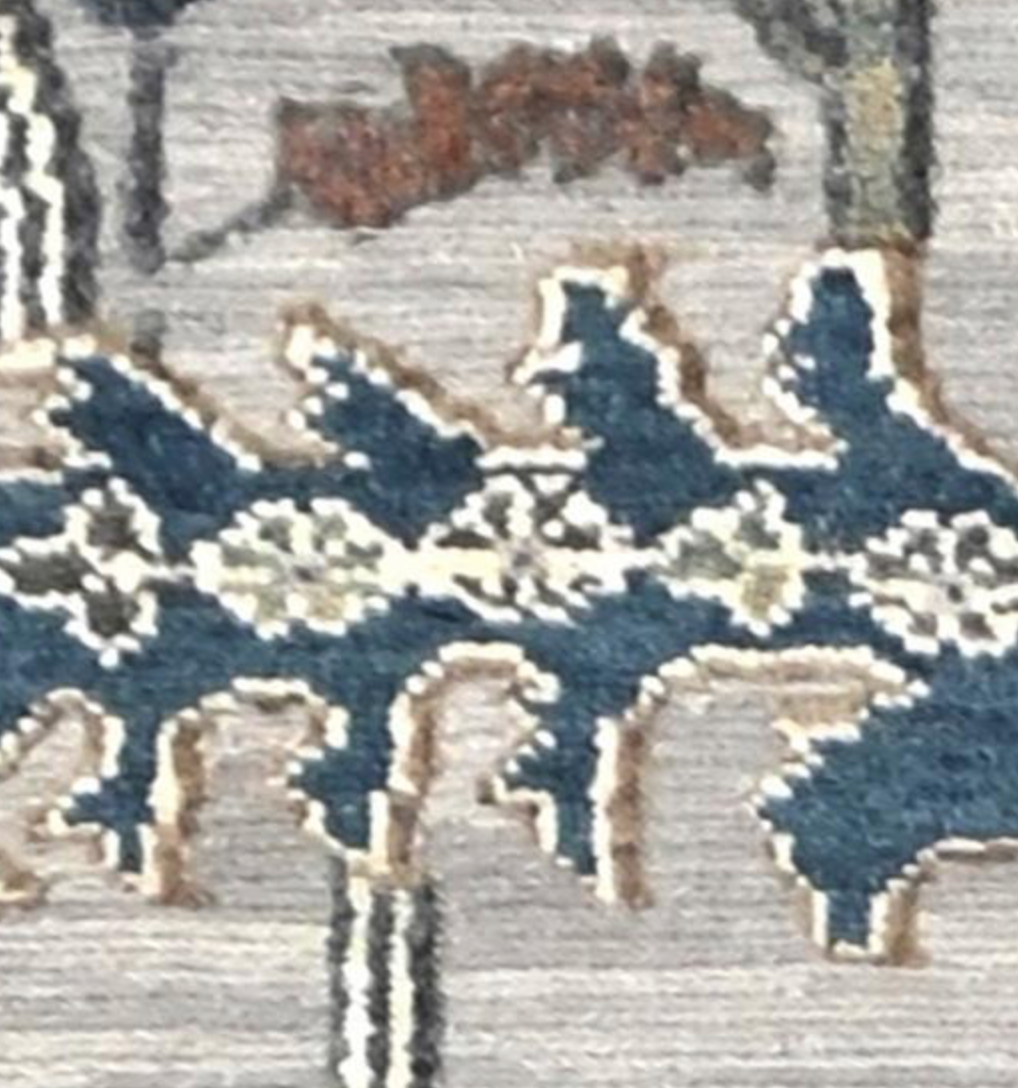 Anatolian Collection - 9' 00" x 12' 01" - Grey Blue Rust Brown - Hand Knotted Wool Area Rug - Traditional Classic Rug