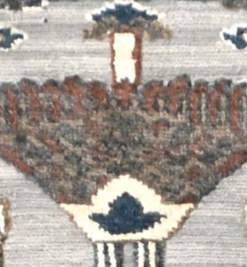 Anatolian Collection - 9' 00" x 12' 01" - Grey Blue Rust Brown - Hand Knotted Wool Area Rug - Traditional Classic Rug