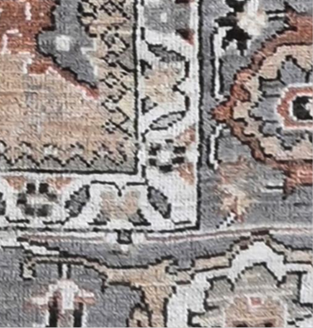 Anatolian Collection - 9' 03" x 12' 05" & 8'x10' - Camel Rust White Grey - Hand Knotted Wool Area Rug - Traditional Classic Rug