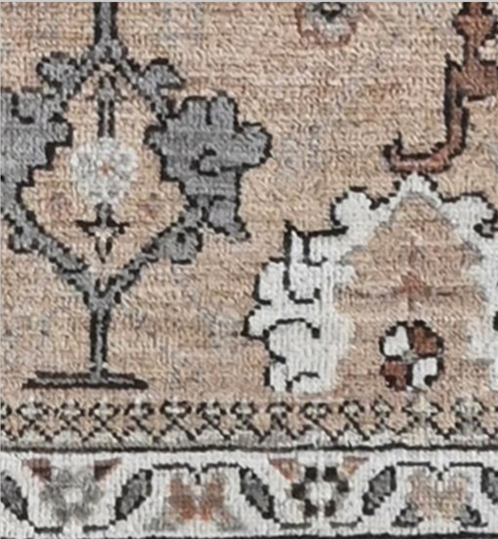 Anatolian Collection - 9' 03" x 12' 05" & 8'x10' - Camel Rust White Grey - Hand Knotted Wool Area Rug - Traditional Classic Rug