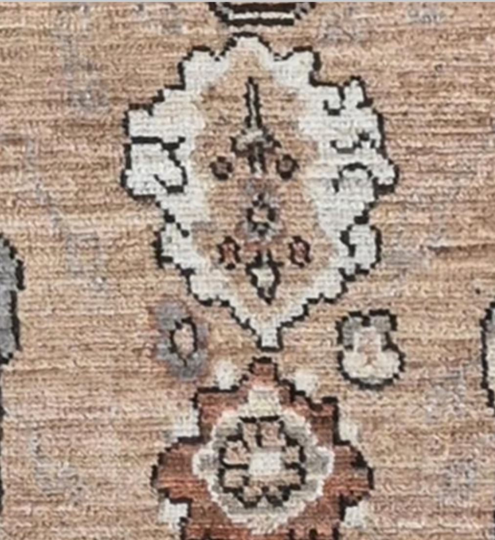 Anatolian Collection - 9' 03" x 12' 05" & 8'x10' - Camel Rust White Grey - Hand Knotted Wool Area Rug - Traditional Classic Rug