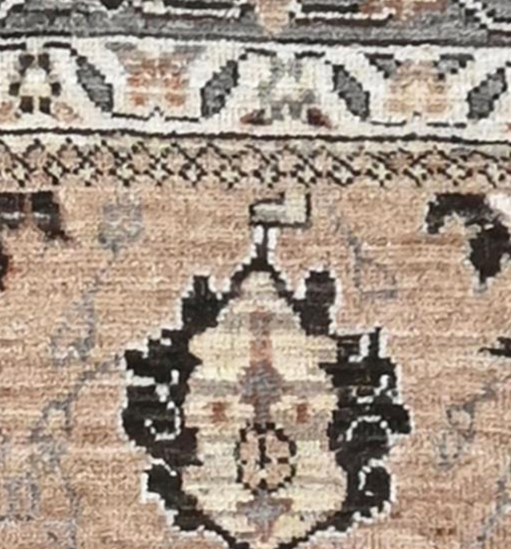 Anatolian Collection - 9' 03" x 12' 05" & 8'x10' - Camel Rust White Grey - Hand Knotted Wool Area Rug - Traditional Classic Rug