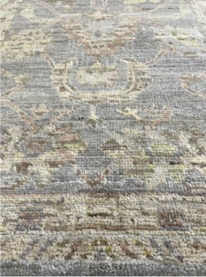 Anatolian Collection - 3' 03" x 5' 05" - Grey & Ivory - Hand Knotted Wool Rug - Traditional Classic Ousak Rug