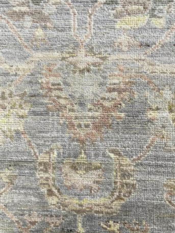 Anatolian Collection - 3' 03" x 5' 05" - Grey & Ivory - Hand Knotted Wool Rug - Traditional Classic Ousak Rug