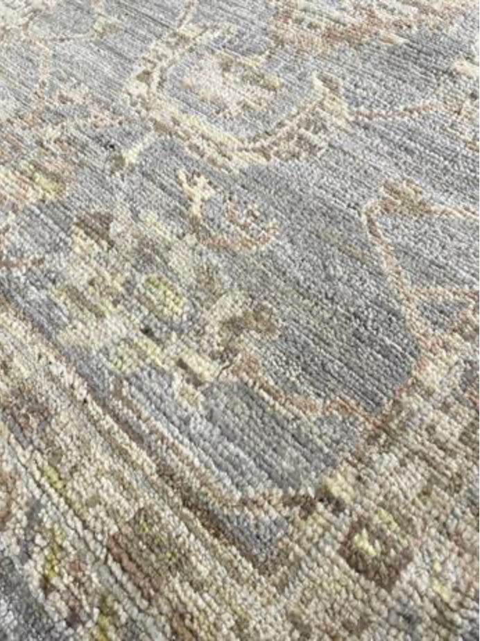 Anatolian Collection - 3' 03" x 5' 05" - Grey & Ivory - Hand Knotted Wool Rug - Traditional Classic Ousak Rug