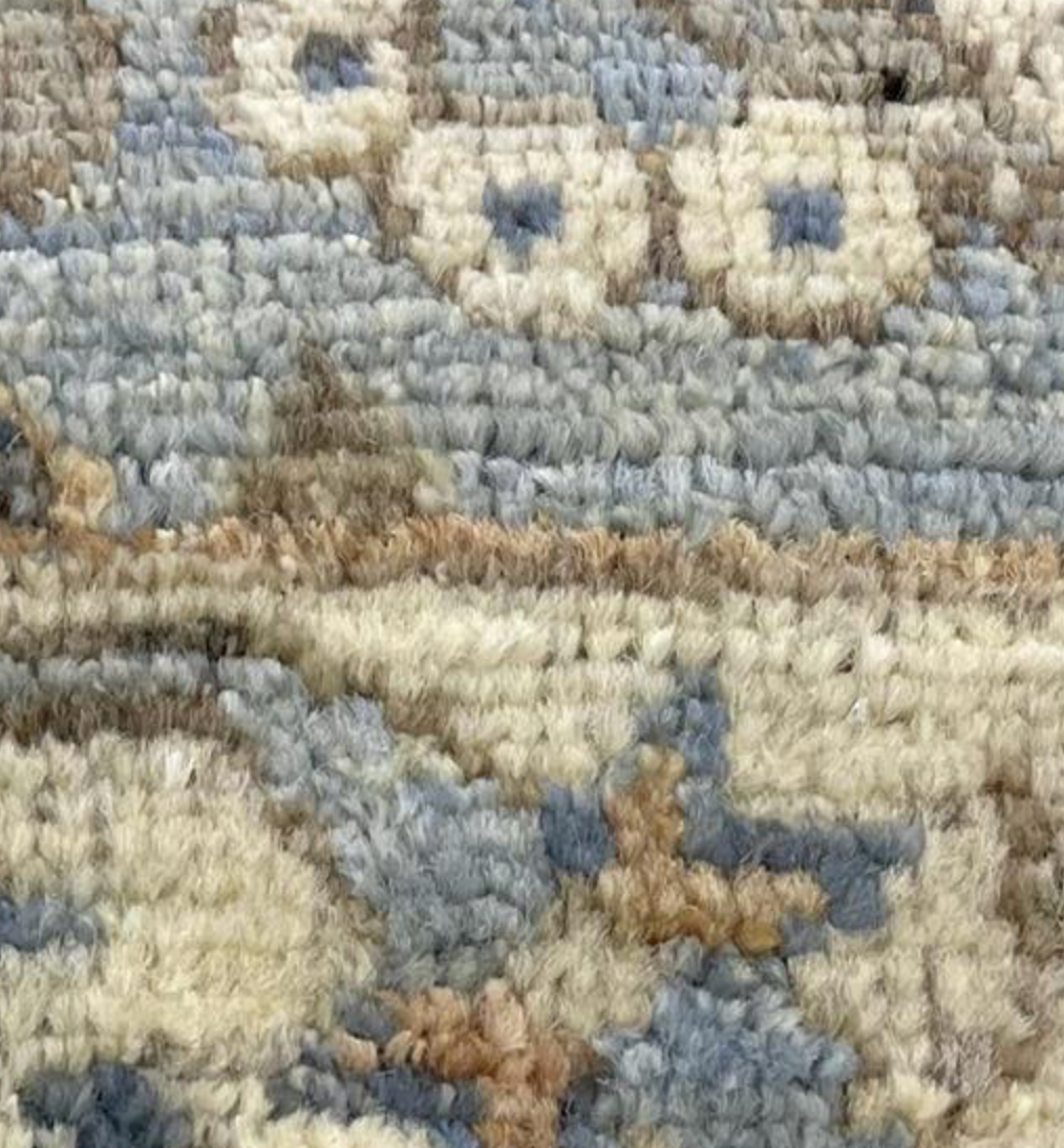 Anatolian Collection - 3' 03" x 5' 05" - Blue Grey Ivory Brown - Hand Knotted Wool Rug - Traditional Classic Rug
