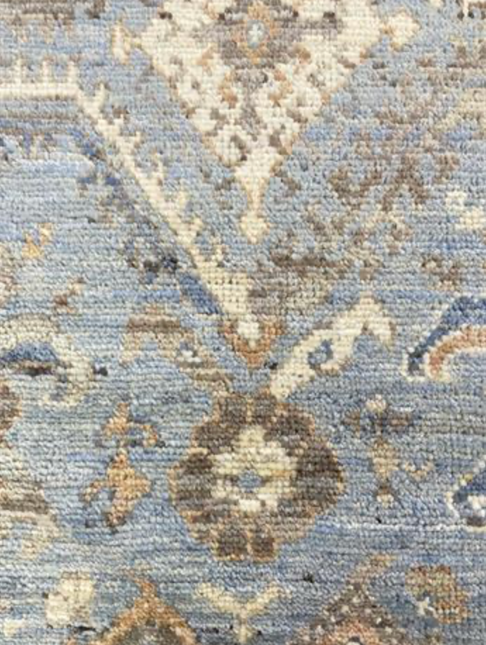Anatolian Collection - 3' 03" x 5' 05" - Blue Grey Ivory Brown - Hand Knotted Wool Rug - Traditional Classic Rug