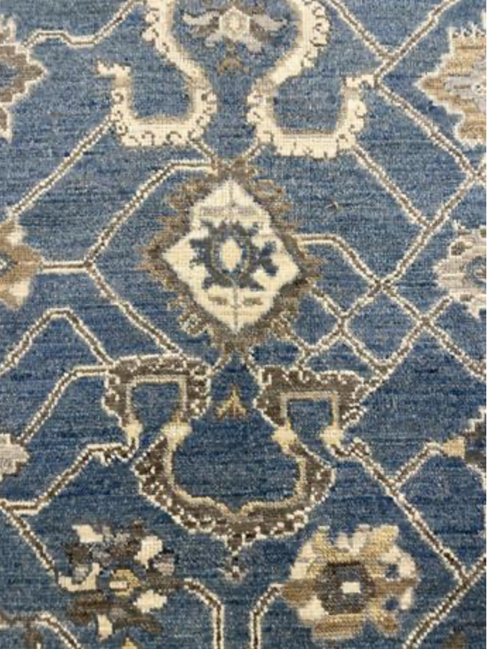 Anatolian Collection - 8'x10' & 9'x12' - Blue Grey Beige - Hand Knotted Wool Area Rug - Traditional Classic Rug