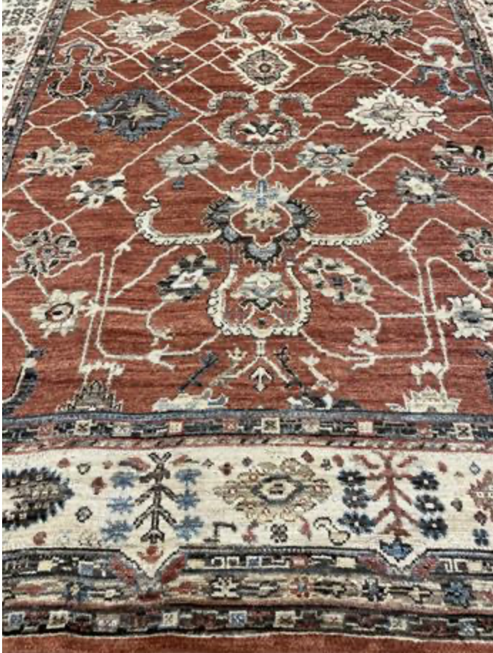 Anatolian Collection - 8'x10' & 9'x12' - Rust Beige Blue Green - Hand Knotted Wool Area Rug - Traditional Classic Rug