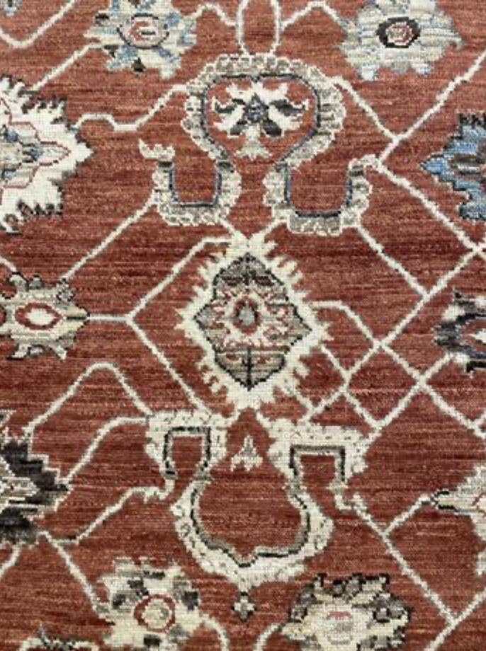 Anatolian Collection - 8'x10' & 9'x12' - Rust Beige Blue Green - Hand Knotted Wool Area Rug - Traditional Classic Rug