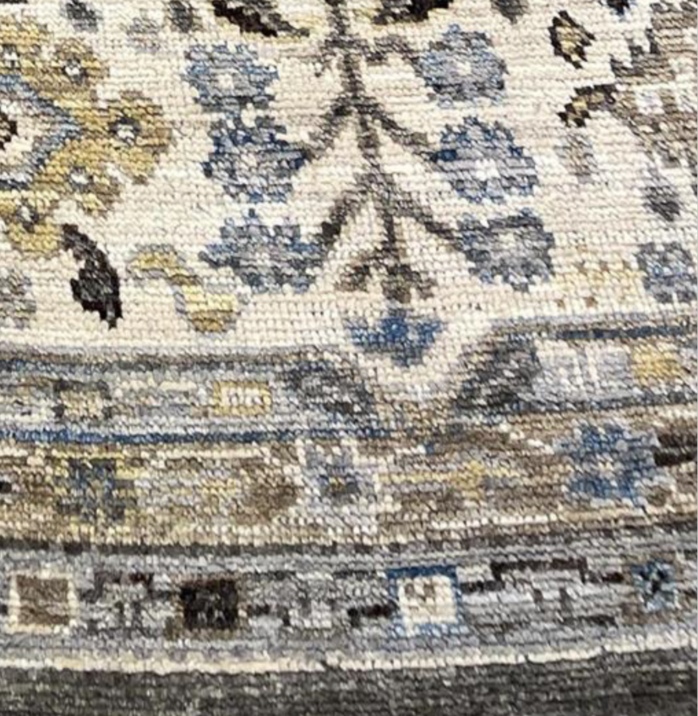 Anatolian Collection - 6'x9' 8'x10' & 9'x12' - Grey Beige Blue - Hand Knotted Wool Area Rug - Traditional Classic Rug