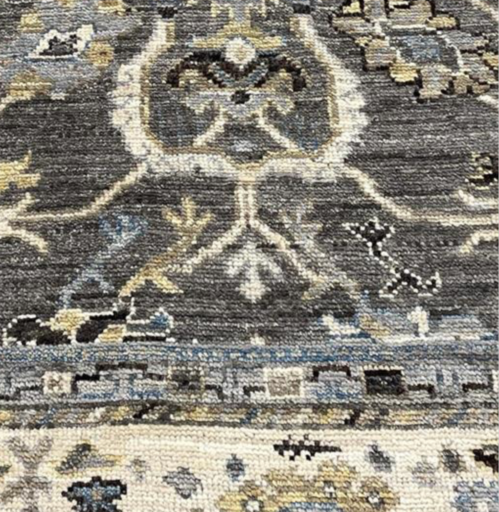 Anatolian Collection - 6'x9' 8'x10' & 9'x12' - Grey Beige Blue - Hand Knotted Wool Area Rug - Traditional Classic Rug