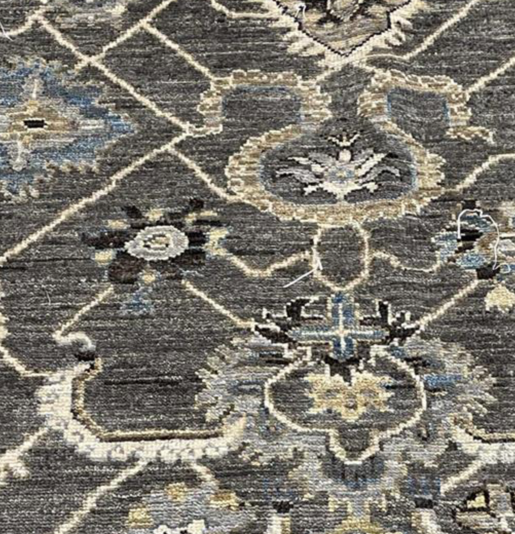 Anatolian Collection - 6'x9' 8'x10' & 9'x12' - Grey Beige Blue - Hand Knotted Wool Area Rug - Traditional Classic Rug