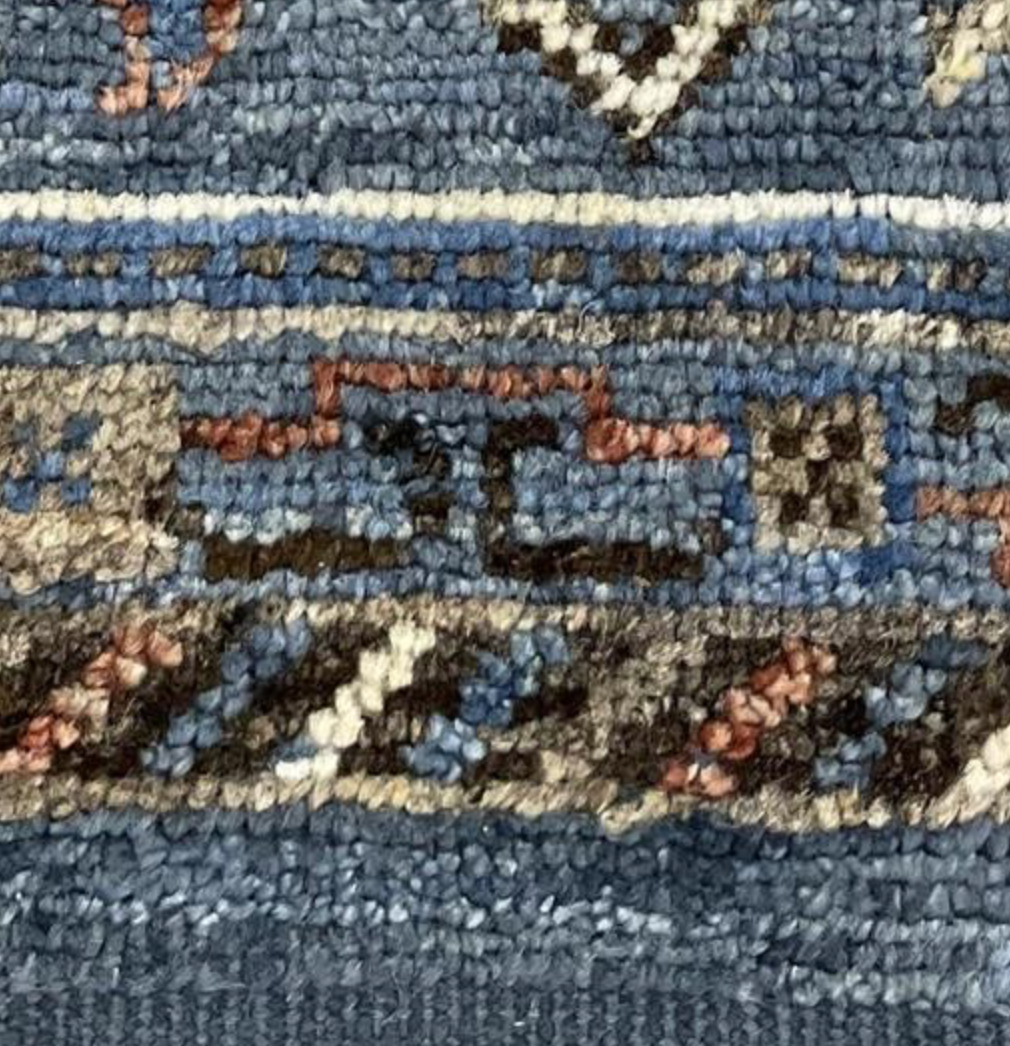 Anatolian Collection - 3' 02" x 5' 00" - Blue Grey Rust Ivory - Hand Knotted Wool Rug - Traditional Classic Rug