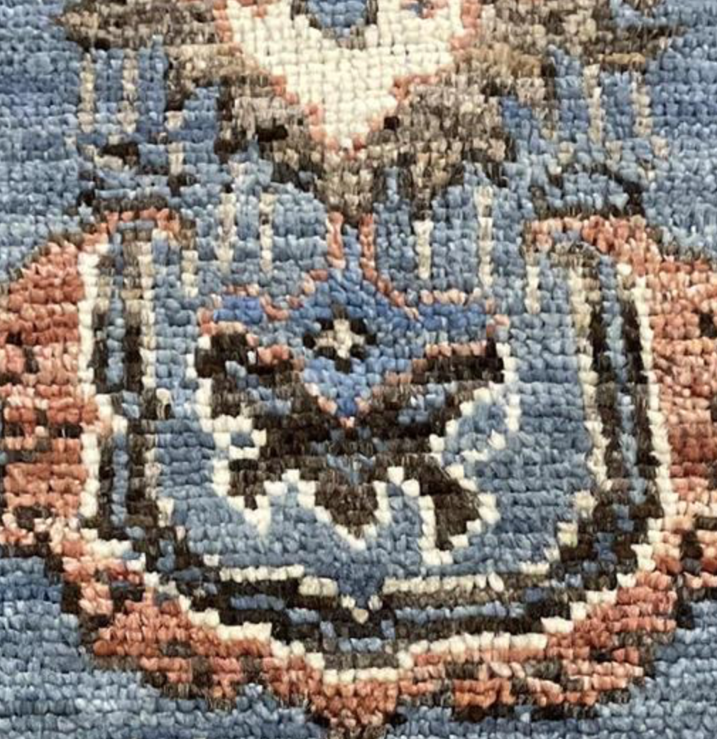Anatolian Collection - 3' 02" x 5' 00" - Blue Grey Rust Ivory - Hand Knotted Wool Rug - Traditional Classic Rug