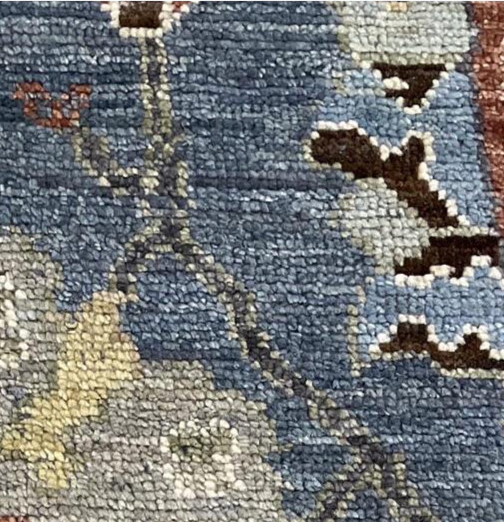 Anatolian Collection - 9' 03" x 12' 00" - Blue Grey Brown Rust Beige - Hand Knotted Wool Area Rug - Traditional Classic Rug
