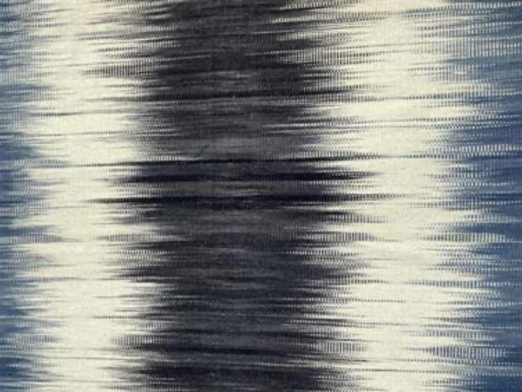Art Weave Collection - 9' 01" x 12' 04" - Ivory Blue Black/Blue - Hand Made Flat Weave Wool Tribal Nomadic Rustic Boho Minimalist Rug