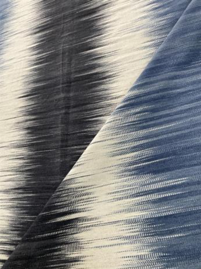 Art Weave Collection - 9' 01" x 12' 04" - Ivory Blue Black/Blue - Hand Made Flat Weave Wool Tribal Nomadic Rustic Boho Minimalist Rug