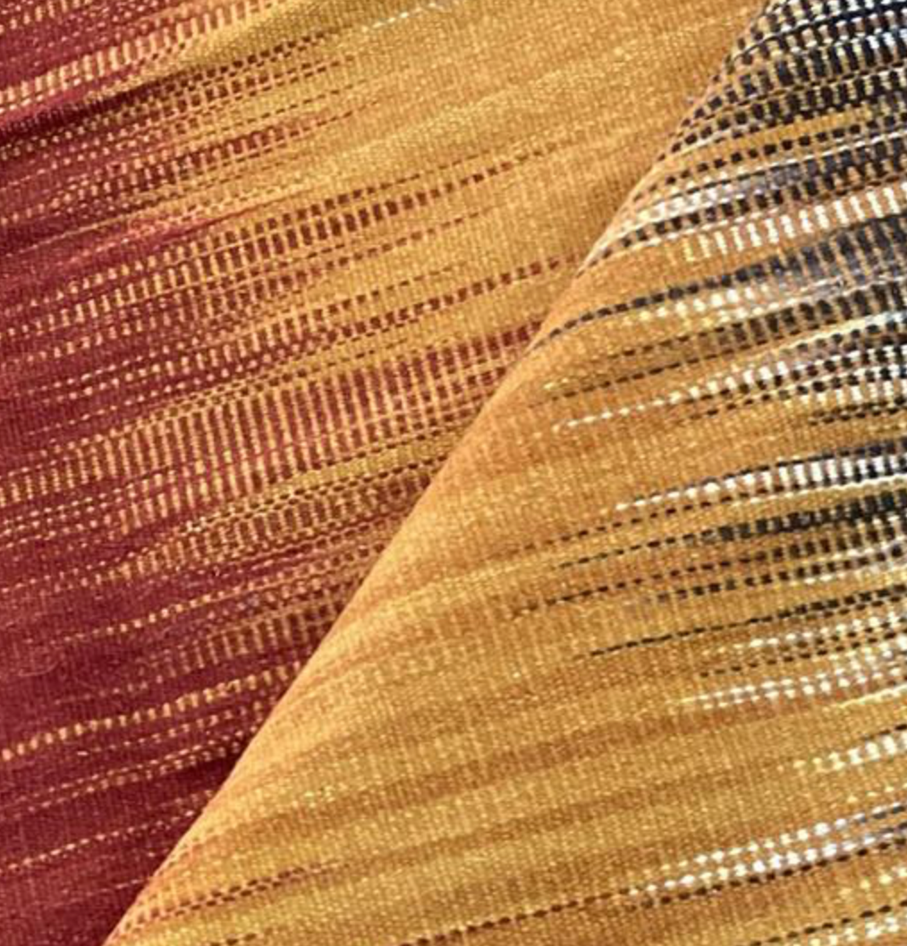 Art Weave Collection - 10' 04" x 13' 09" - Rust Blue Gold - Hand Made Flat Weave Wool Mazandaran Design Dhurrie Kilim - Tribal Nomadic Rustic Boho Minimalist Rug