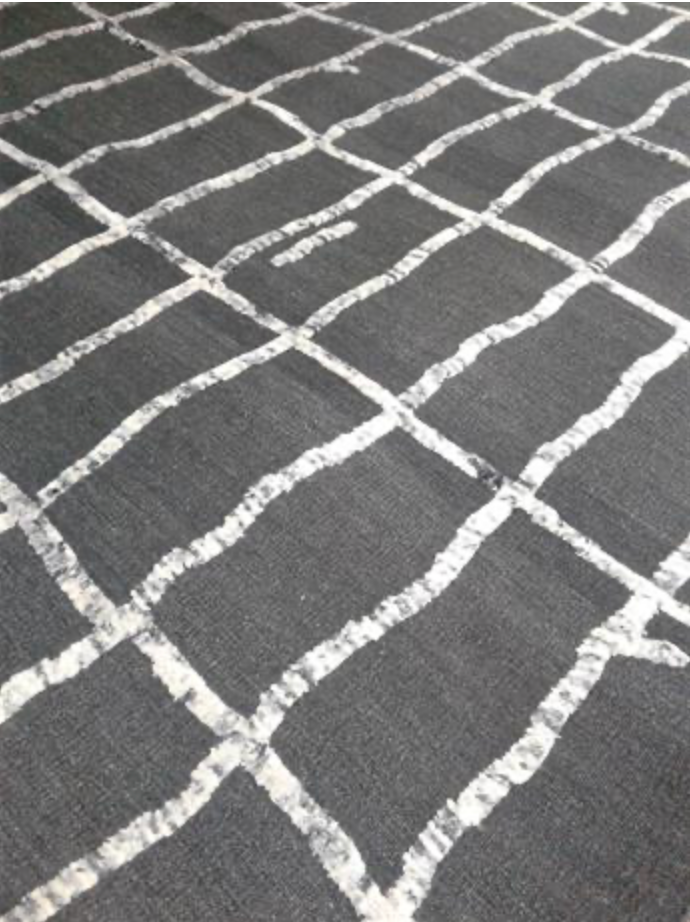 Art Weave Collection - 8'x10' 9'x12' 10'x14' 12'x18' - Grey - Hand Made Flat Weave Wool Tribal Nomadic Rustic Boho Minimalist Rug