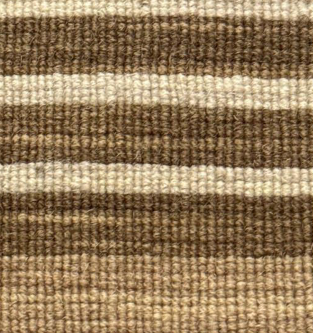 Art Weave Collection - 2' 00" x 3' 01" Mat - Rust Brown Ivory - Hand Made Flat Weave Wool Rustic Boho Minimalist Mat
