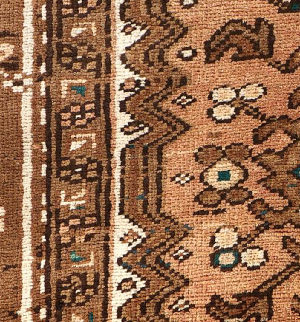 Heriz Renaissance Collection - 7' 03" x 10' 03" - Brown & Ivory - Hand Knotted Wool Traditional Classic Heriz Rug