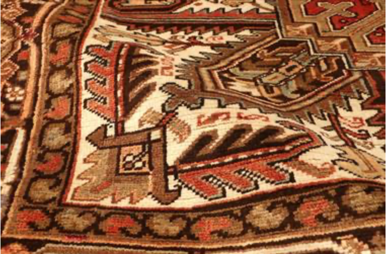 Heriz Renaissance Collection - 8' 02" x 11' 03" - Rust Brown & Ivory - Hand Knotted Wool Traditional Classic Heriz Rug