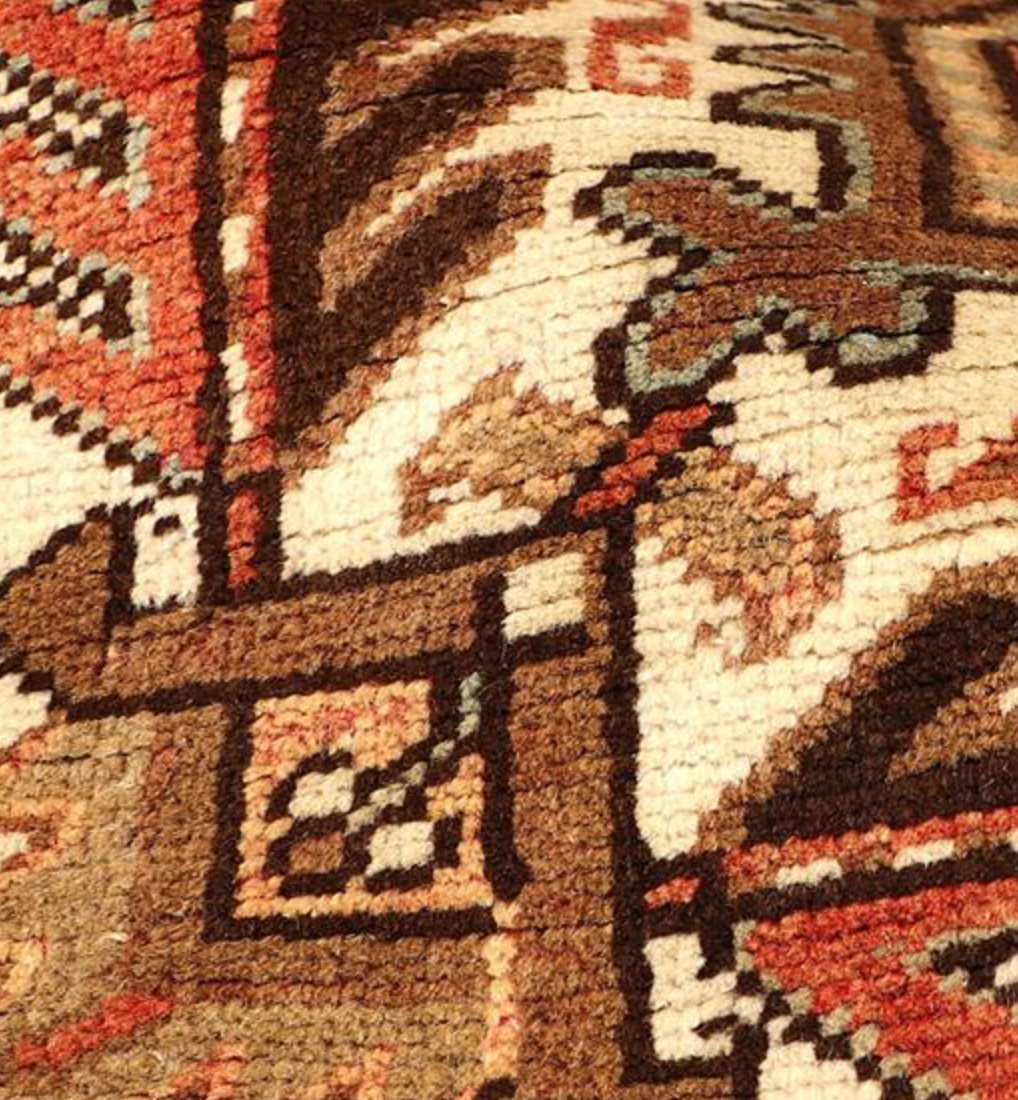 Heriz Renaissance Collection - 8' 02" x 11' 03" - Rust Brown & Ivory - Hand Knotted Wool Traditional Classic Heriz Rug