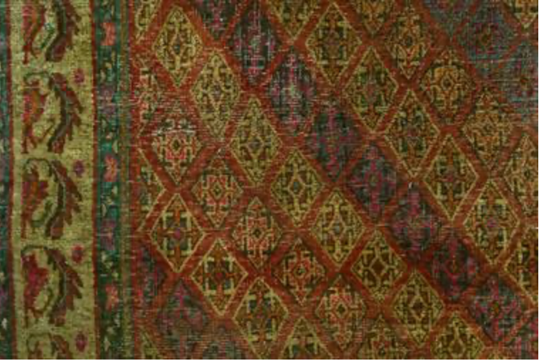 Renaissance Collection - 4' 04" x 7' 05" - Olive Green Multicolor - Hand Knotted Wool Traditional Rustic Tribal Rug