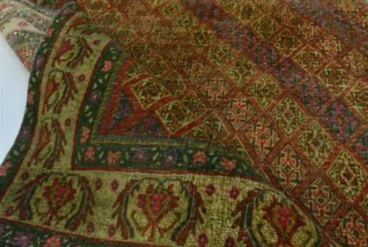Renaissance Collection - 4' 04" x 7' 05" - Olive Green Multicolor - Hand Knotted Wool Traditional Rustic Tribal Rug