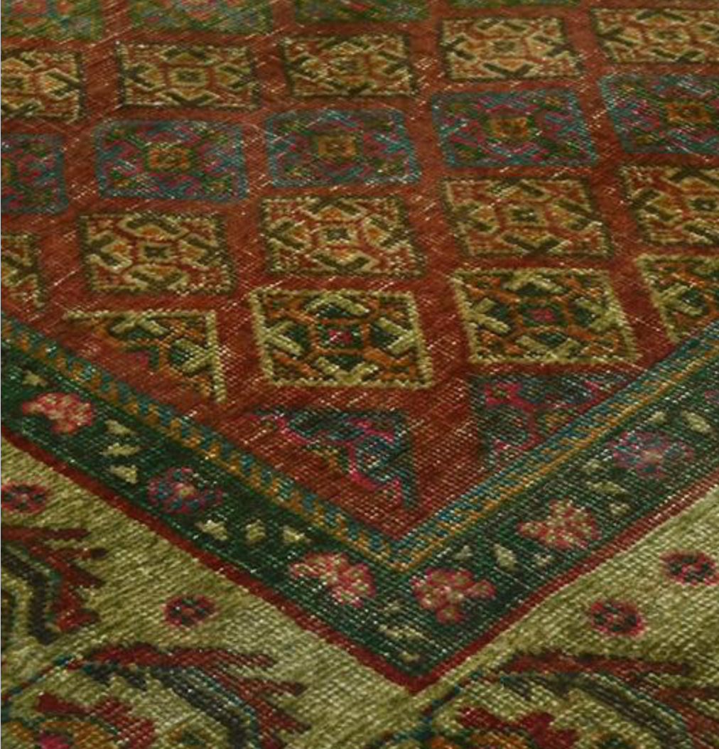 Renaissance Collection - 4' 04" x 7' 05" - Olive Green Multicolor - Hand Knotted Wool Traditional Rustic Tribal Rug