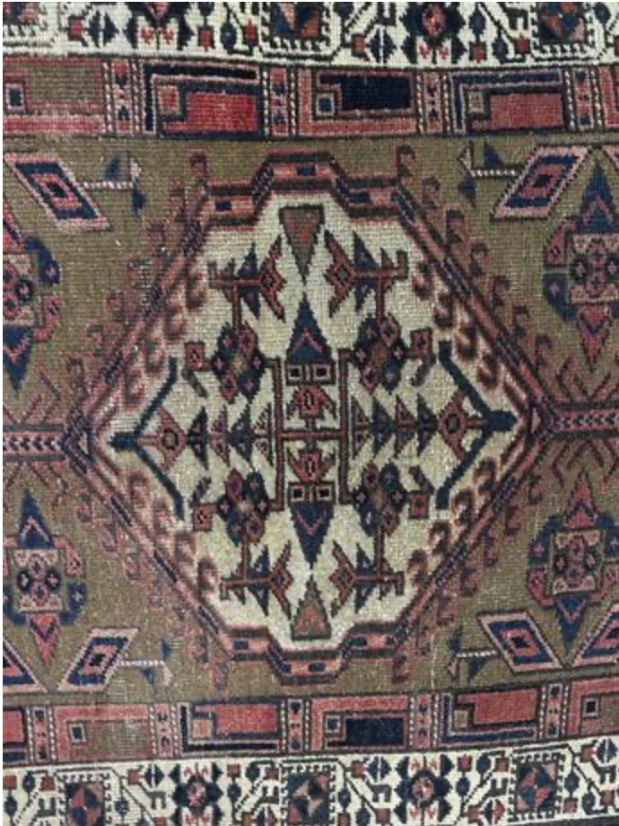 Sarab Renaissance Collection Runner - 3' 03" x 9' 11" - Camel Pink Ivory - Hand Knotted Wool Distressed Rustic Runner