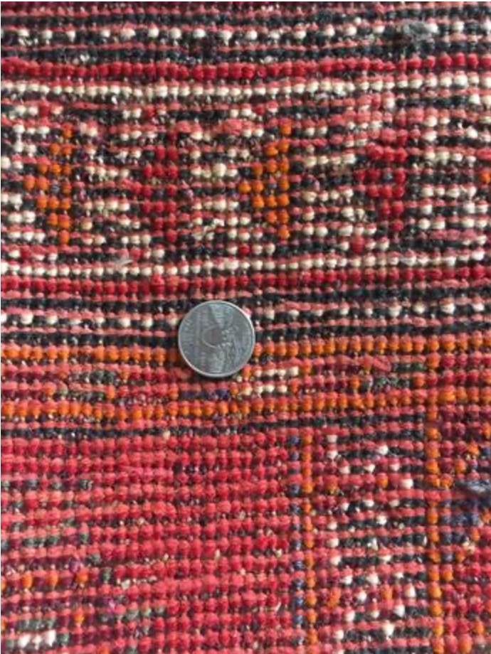 Shiraz Renaissance Collection Runner Rug - 3' 11" x 9' 03" - Red Multicolor - Hand Knotted Wool Distressed Rustic Runner Rug