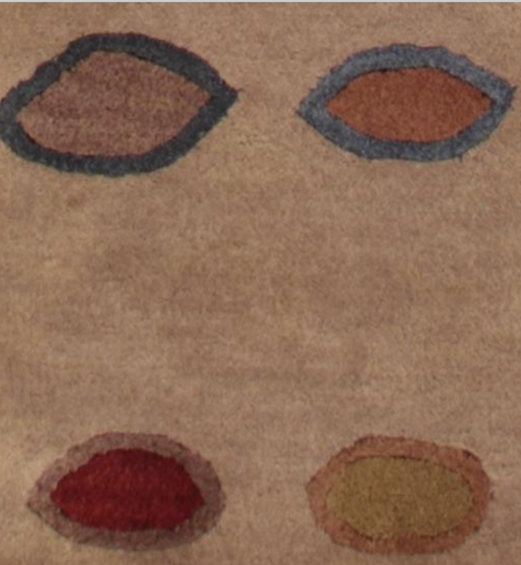 Art Deco  - 5' x 8' - Camel Multicolor - Hand Made Wool Contemporary Art Deco Rug