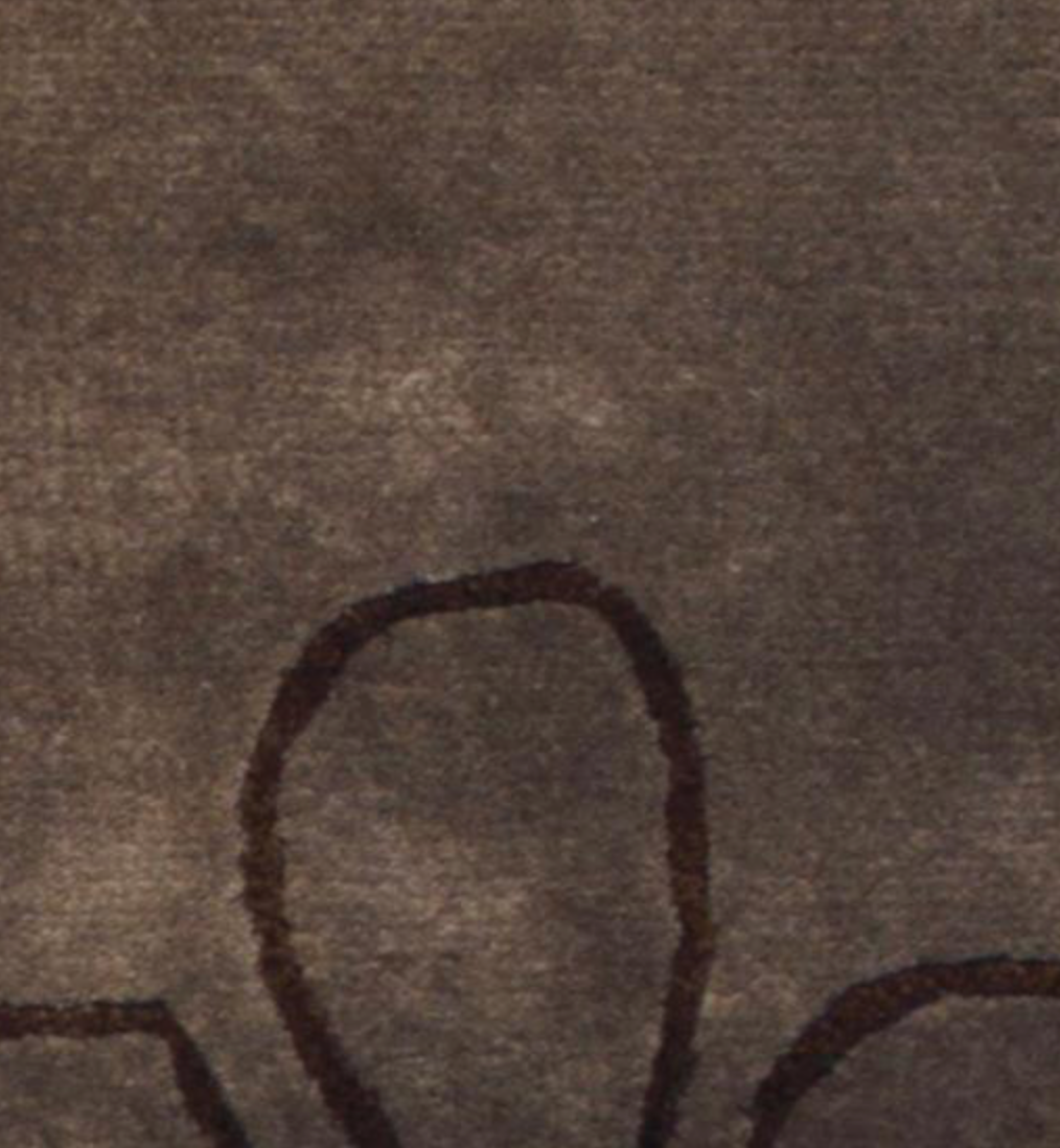 Art Deco  - 5' x 8' - Grey Brown Floral - Hand Made Wool Contemporary Art Deco Rug