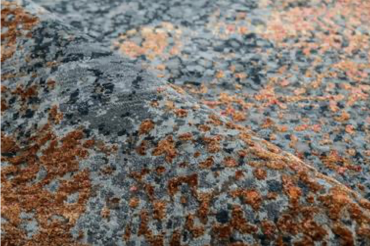 Emerald Collection Wool & Silk - 9' 00" x 12' 02" Area Rug - Grey & Rust - Hand Knotted Wool & Silk Contemporary Modern Rug