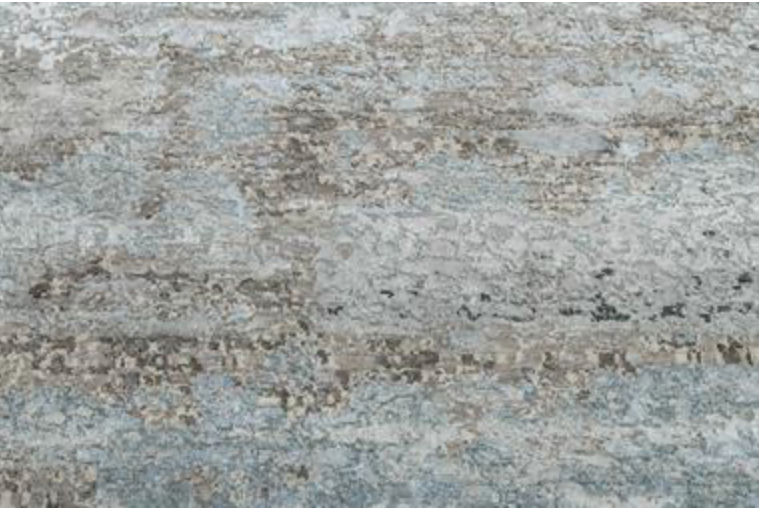 Emerald Collection Wool & Silk - 9' 00" x 12' 03" Area Rug - Grey - Hand Knotted Wool & Silk Contemporary Modern Rug
