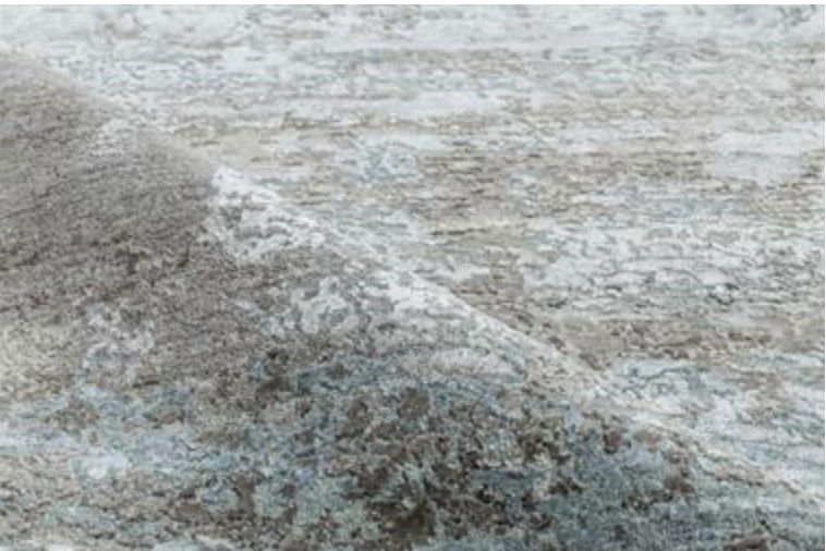 Emerald Collection Wool & Silk - 9' 00" x 12' 03" Area Rug - Grey - Hand Knotted Wool & Silk Contemporary Modern Rug