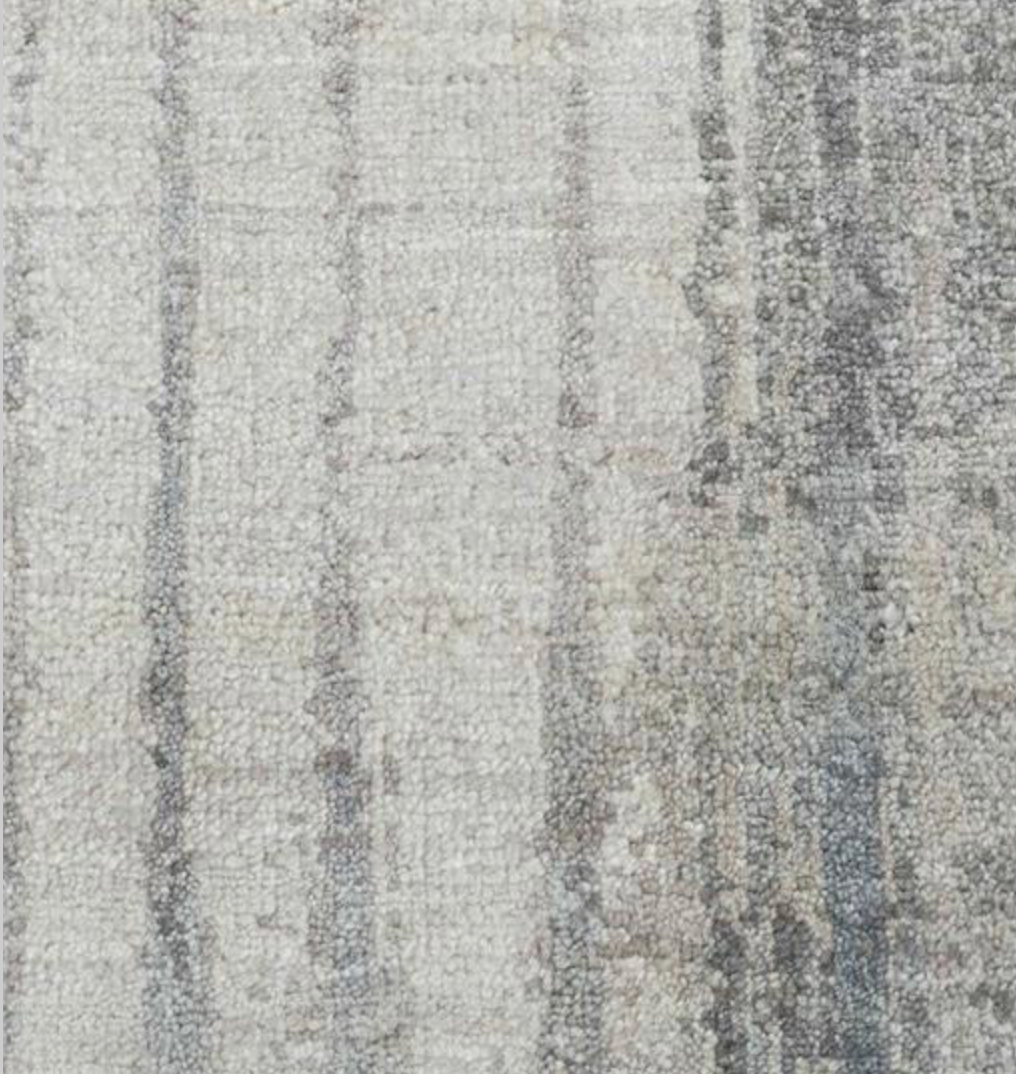 Emerald Collection Wool & Silk - 9' 00" x 12' 02" Area Rug - Grey - Hand Knotted Wool & Silk Contemporary Modern Rug