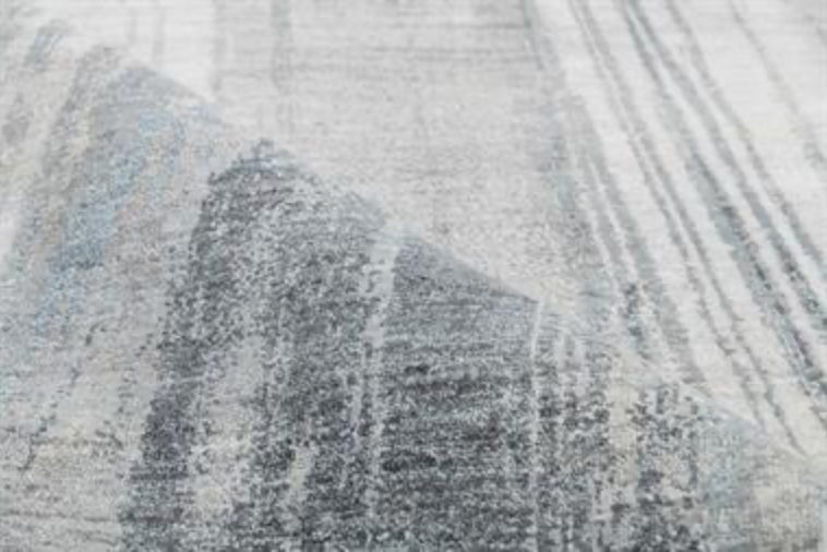 Emerald Collection Wool & Silk - 9' 00" x 12' 02" Area Rug - Grey - Hand Knotted Wool & Silk Contemporary Modern Rug