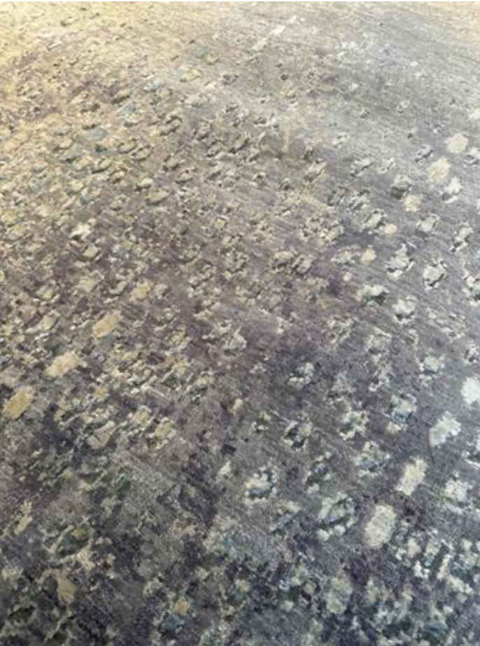 Emerald Collection Wool & Silk - 11' 11" x 15' 02" Large Area Rug - Grey - Hand Knotted Wool & Silk Contemporary Modern Rug