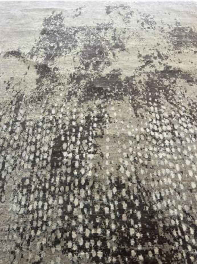 Emerald Collection Wool & Silk - 11' 11" x 15' 01" Large Area Rug - Grey - Hand Knotted Wool & Silk Contemporary Modern Rug