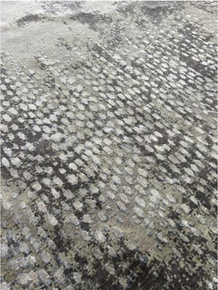 Emerald Collection Wool & Silk - 11' 11" x 15' 01" Large Area Rug - Grey - Hand Knotted Wool & Silk Contemporary Modern Rug