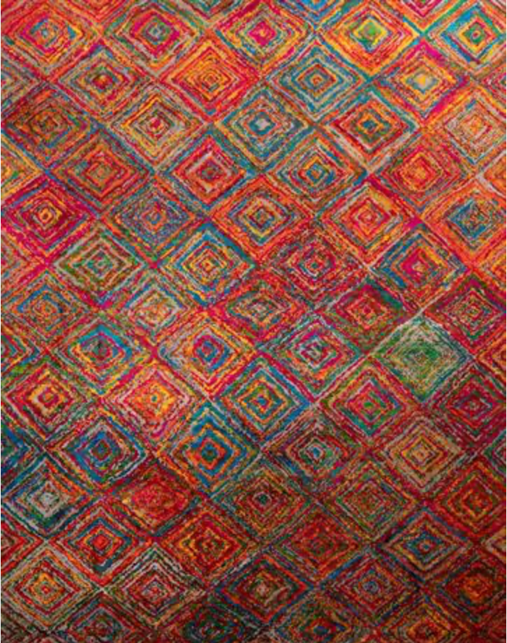 Emerald Collection Wool & Silk - 7' 09" x 9' 11" Area Rug - Grey & Multicolor - Hand Knotted Wool & Silk Contemporary Modern Rug