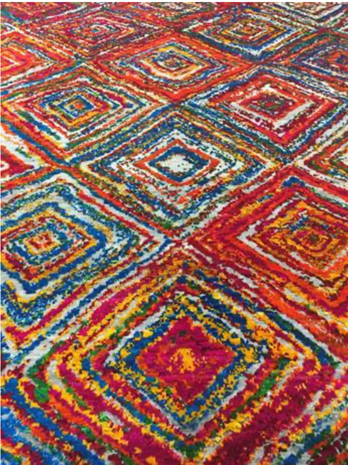 Emerald Collection Wool & Silk - 7' 09" x 9' 11" Area Rug - Grey & Multicolor - Hand Knotted Wool & Silk Contemporary Modern Rug