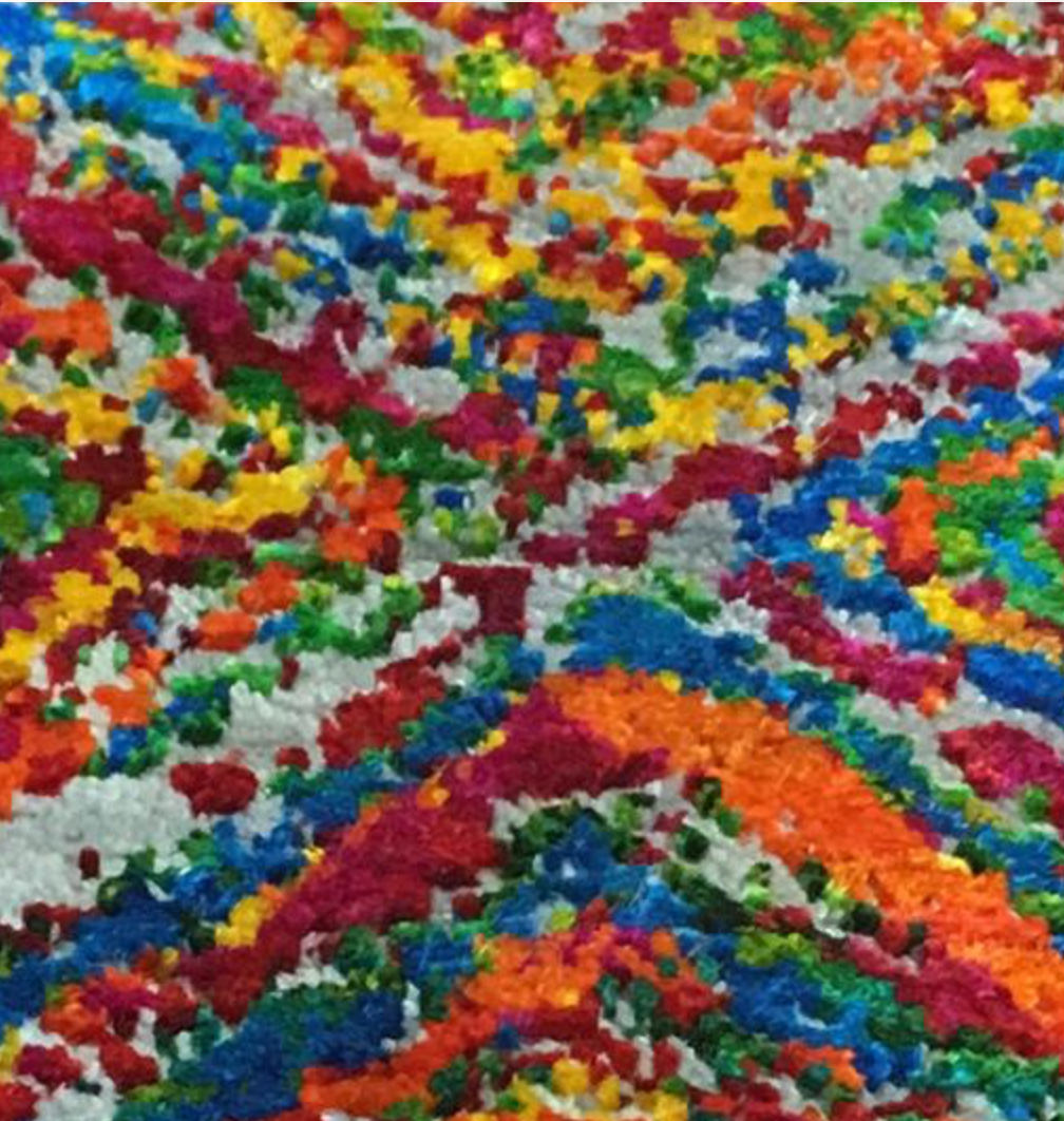 Emerald Collection Wool & Silk - 7' 09" x 9' 11" Area Rug - Grey & Multicolor - Hand Knotted Wool & Silk Contemporary Modern Rug