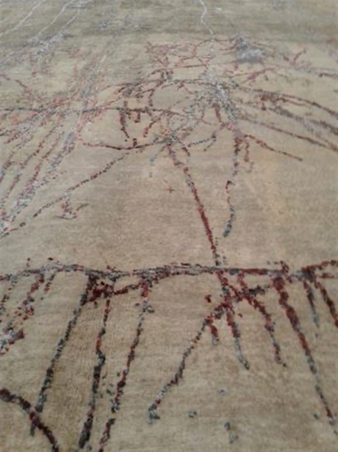 Emerald Collection Wool & Silk - 7' 10" x 10' 02" Area Rug - Brown & Grey - Hand Knotted Wool & Silk Contemporary Modern Rug