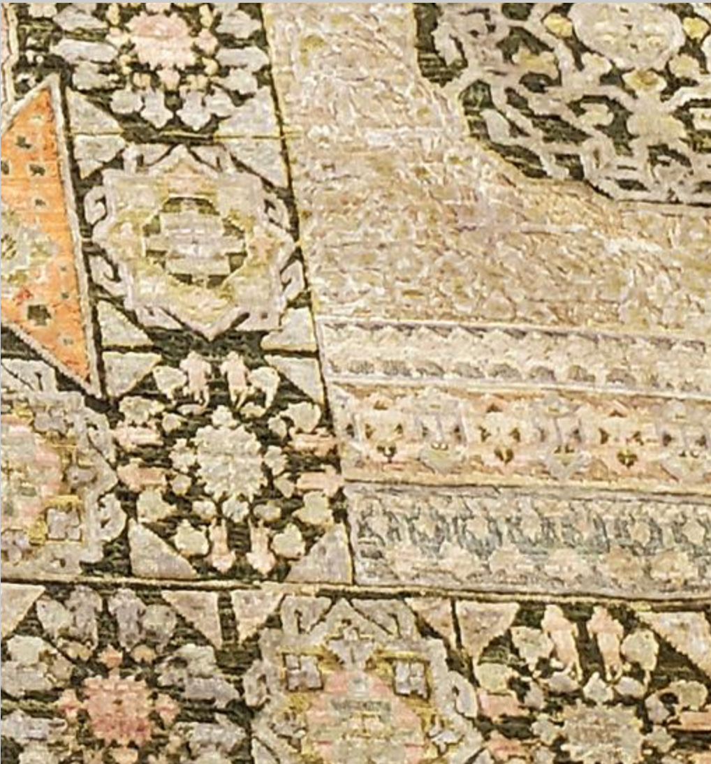 Farahan Collection Wool & Silk - 9' 09" x 13' 04" Area Rug - Brown Red Beige - Hand Knotted Wool Traditional Classic Rustic Tribal Rug